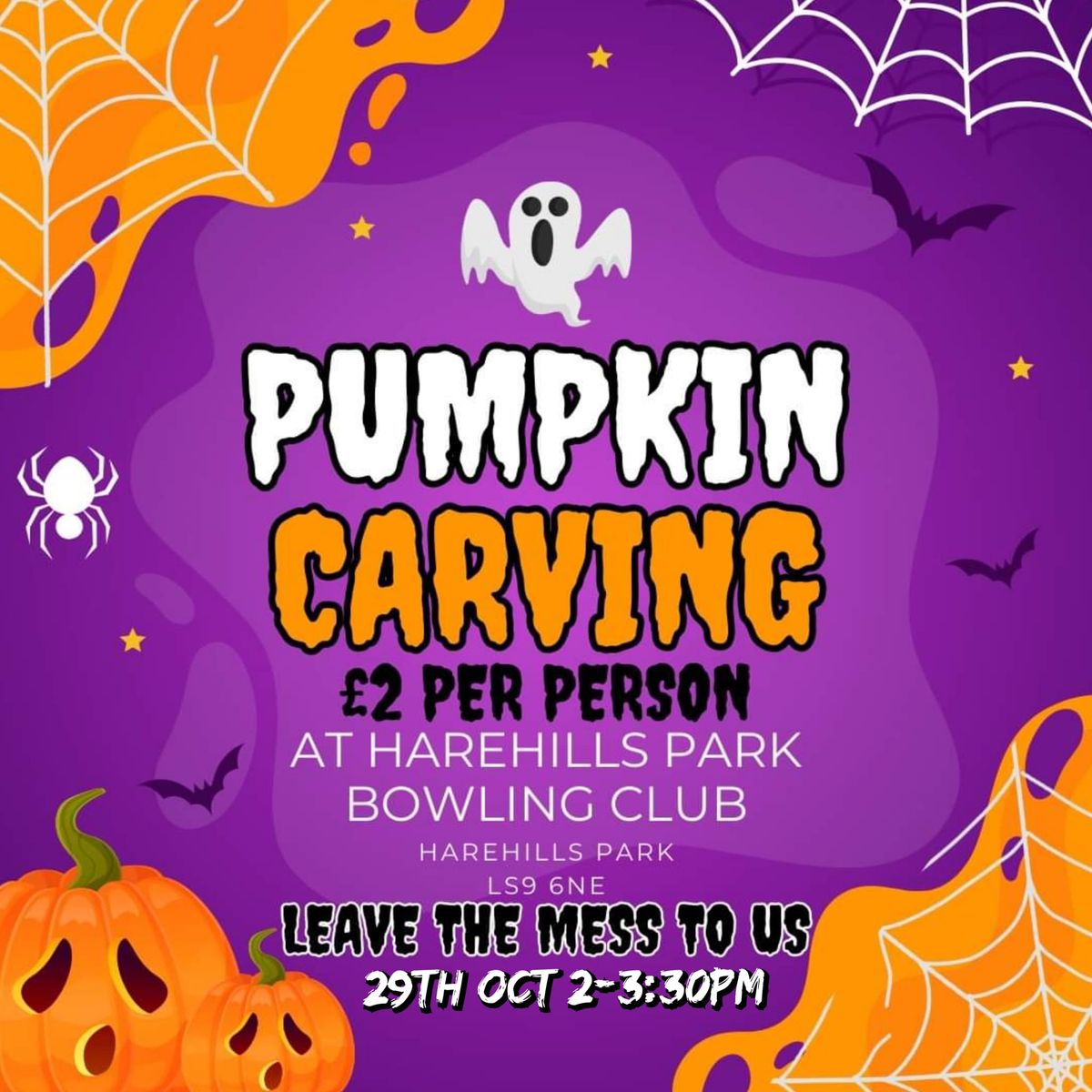 PUMPKIN CARVING AT HAREHILLS PARK BOWLING CLUB 