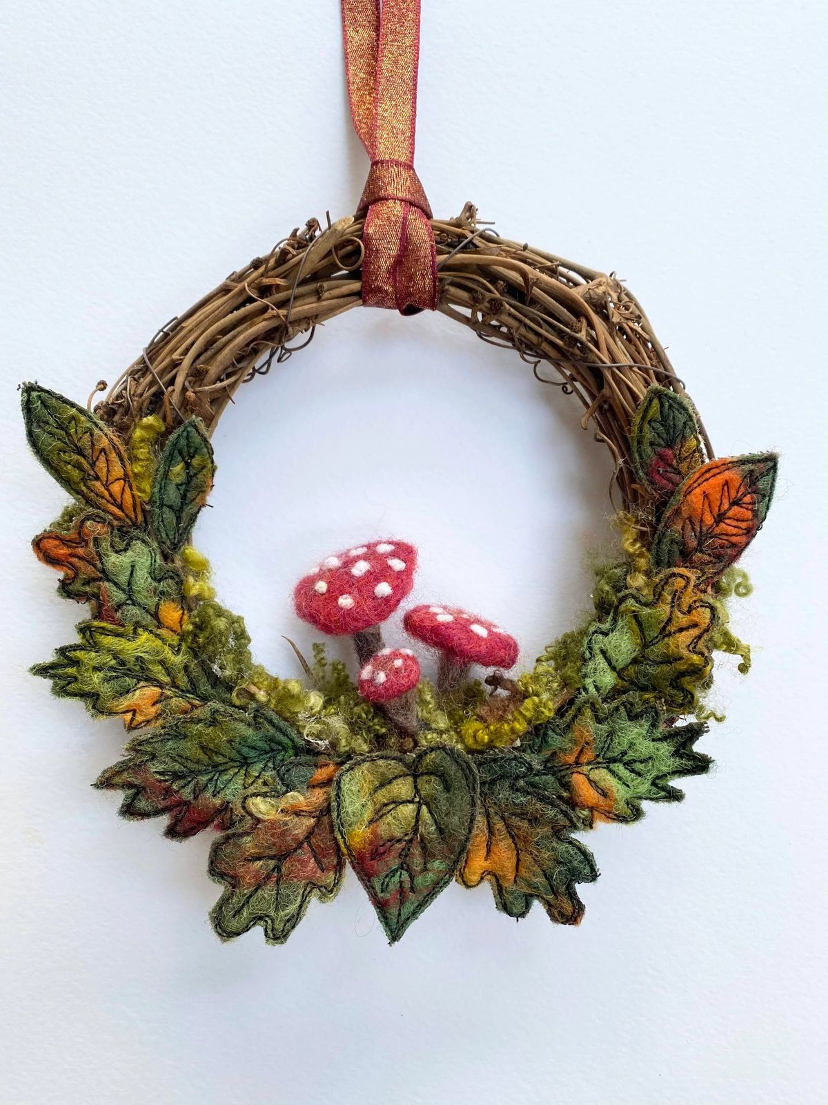 Felted Autumn Wreath