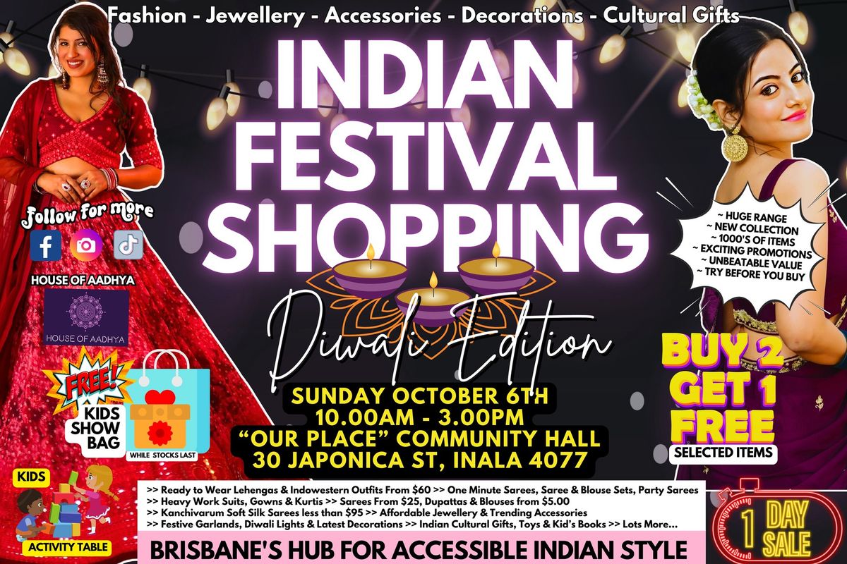 Indian Festival Shopping Brisbane: Fashion, Jewellery, Decor