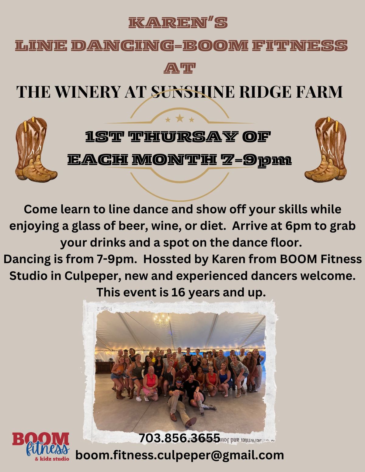 Karen's Line Dancing at The Winery at Sunshine Ridge Farm