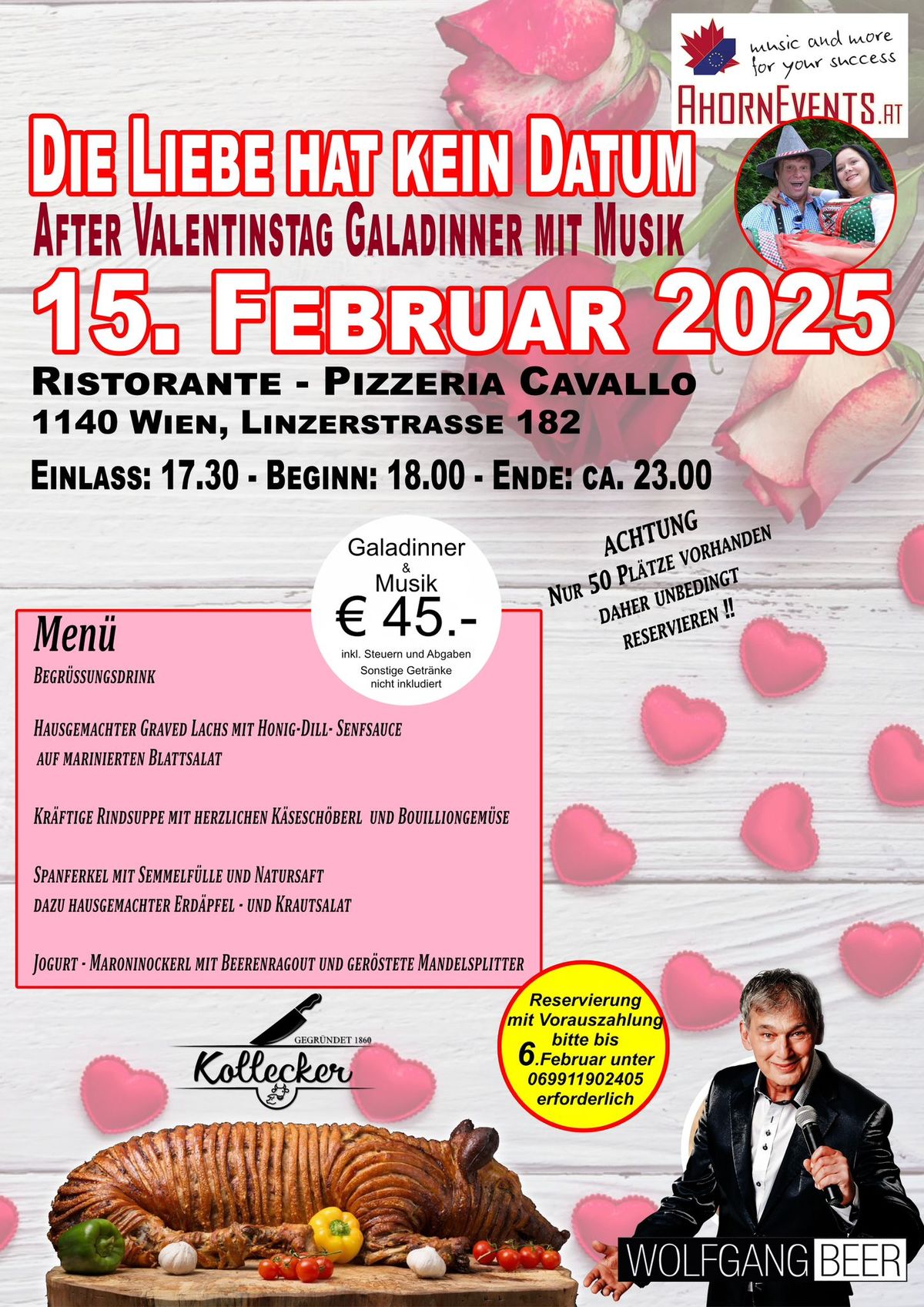 Die Liebe hat kein Datum \u2013 After-Valentinstag-Galadinner mit Musik \u2764\ufe0f\ud83c\udfb6\ud83c\udf7d\ufe0f