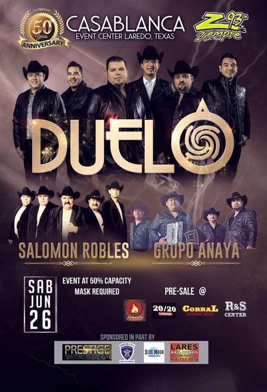 Duelo En Laredo Texas, Casablanca Event Center, Laredo, 26 June to 27 June