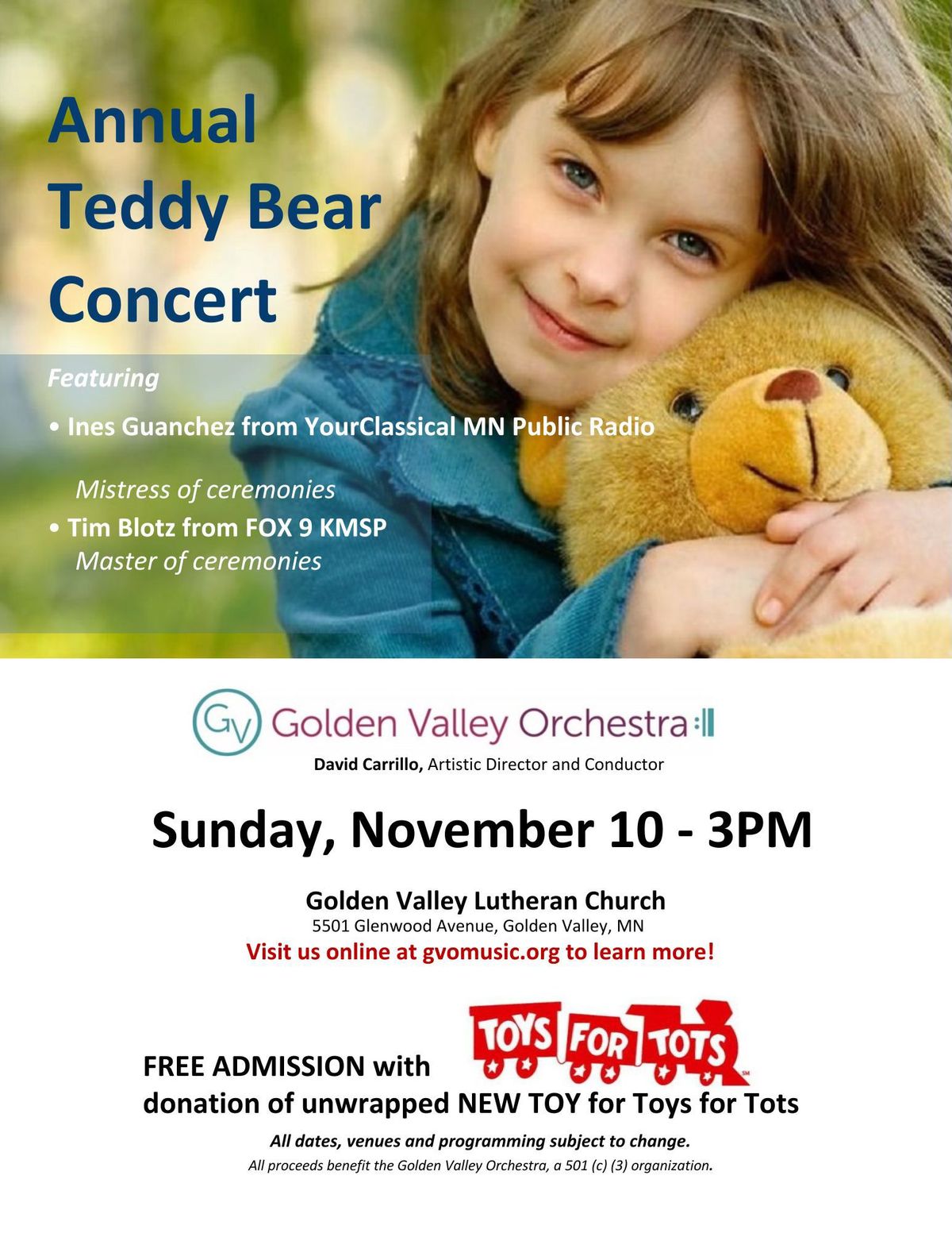 Teddy Bears & Toys with the Golden Valley Orchestra 