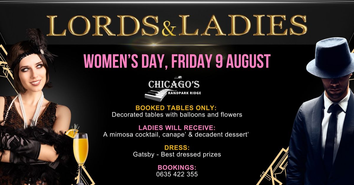 Lords & Ladies Womens' Day Party - 2 for 1 bubbly!