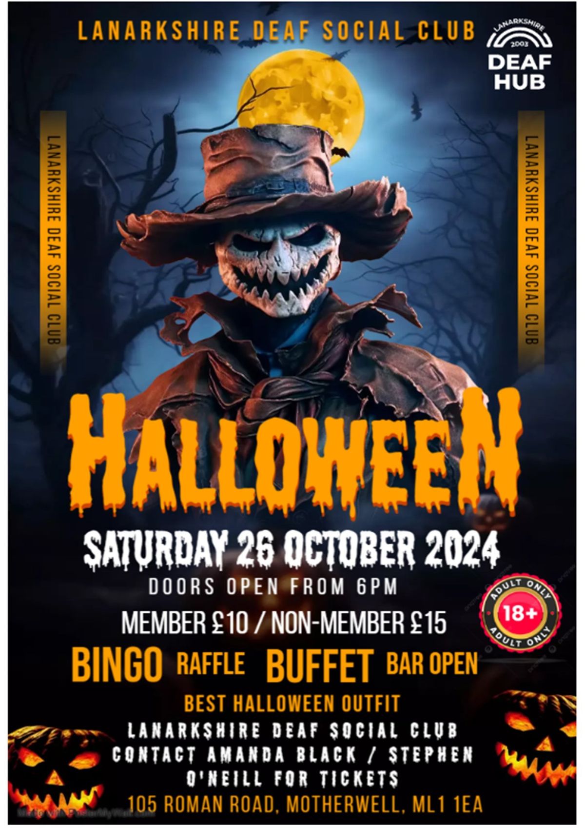 MEMBERS AND FRIENDS EVENT - ADULTS ONLY - Hallowe'en Party