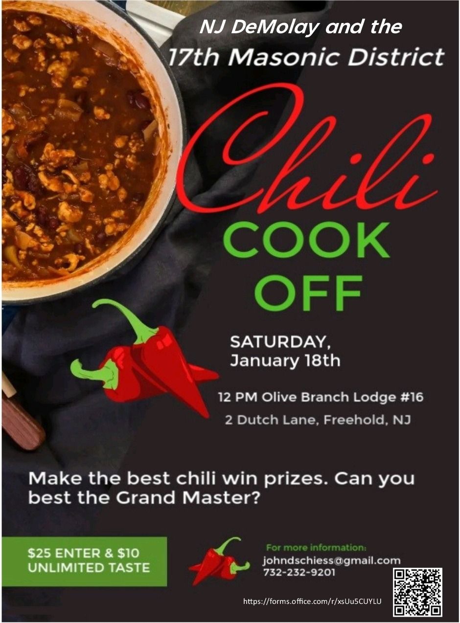 NJ DeMolay and 17th Masonic District Chili Cook-off