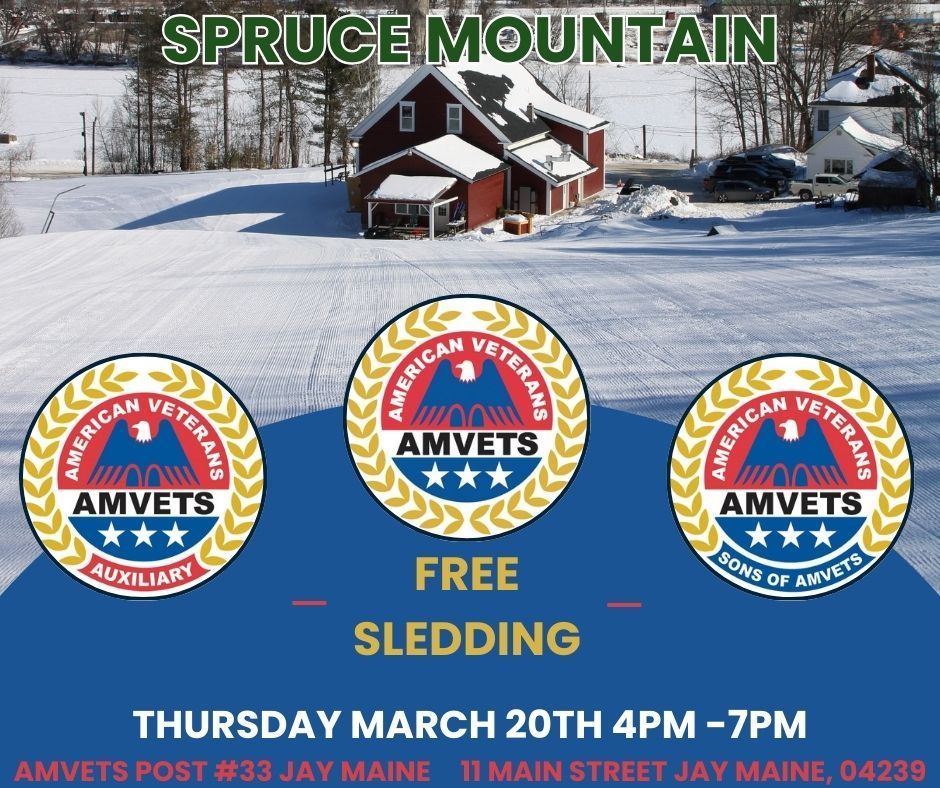 Free SLEDDING hosted by Lane- Dube Amvets Post #33 Jay