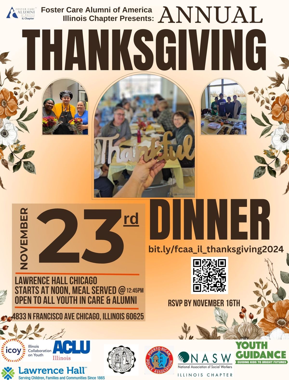 Foster Care Alumni of America - Illinois Chapter annual Thanksgiving