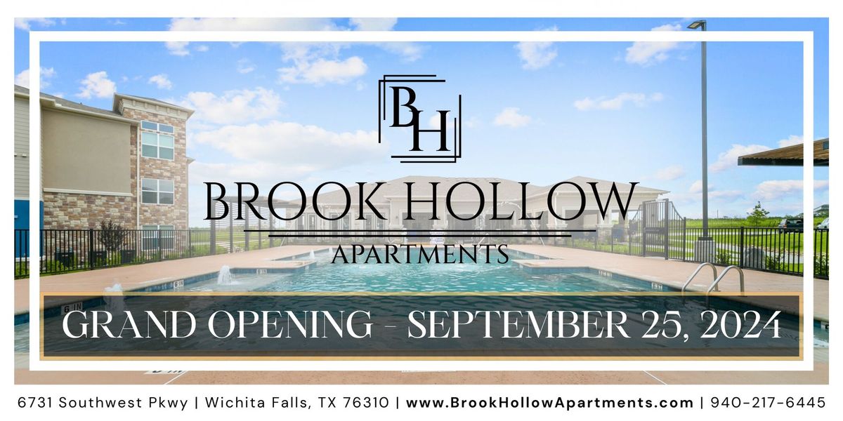 Grand Opening @ Brook Hollow Apts w\/ PRIZE GIVEAWAYS