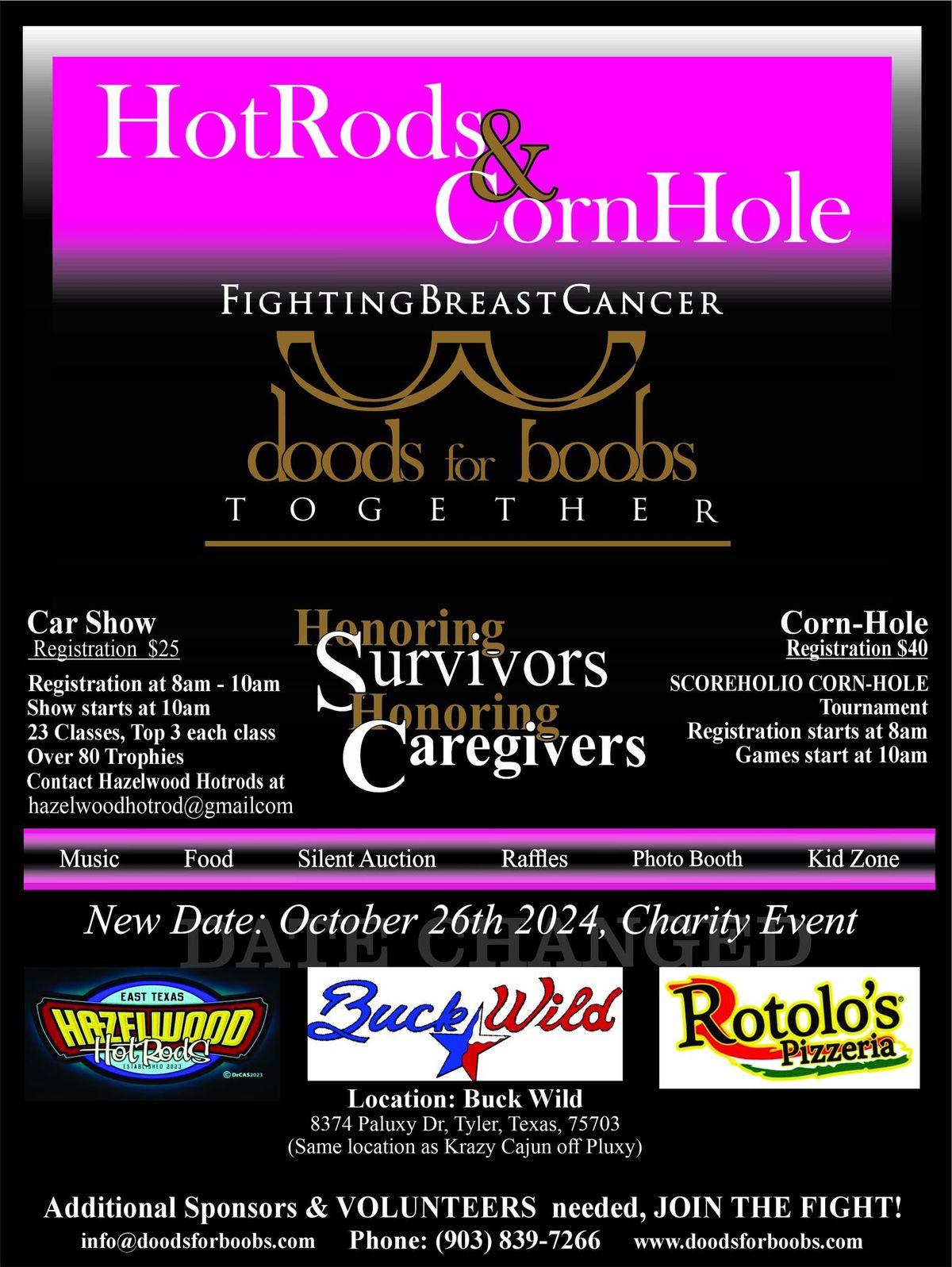 HotRods & Corn Hole Fund Raiser for "Fighting Breast Cancer"