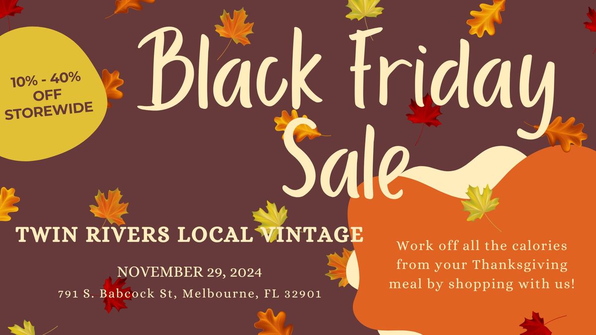 Black Friday Storewide Sale --- November 29, 2024