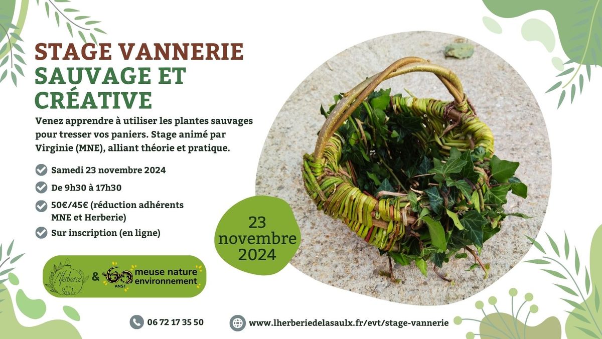 Stage d\u00e9couverte de la vannerie sauvage