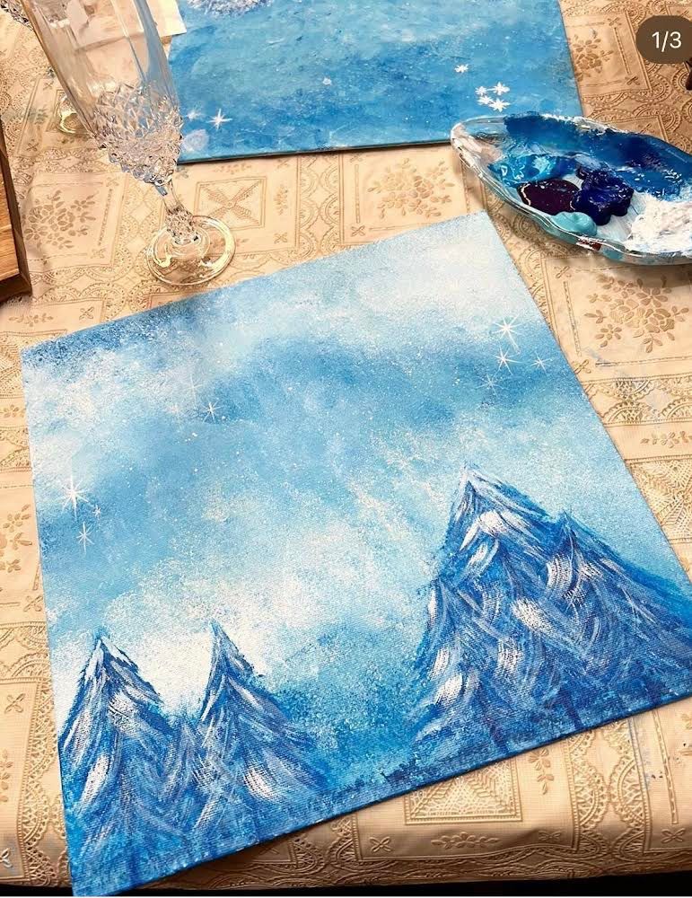 Sip and paint Winter Wonderland - Christmas in July