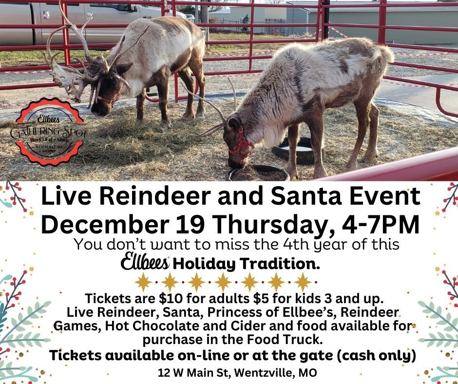 Live Reindeer and Santa Event at Ellbee's General Store