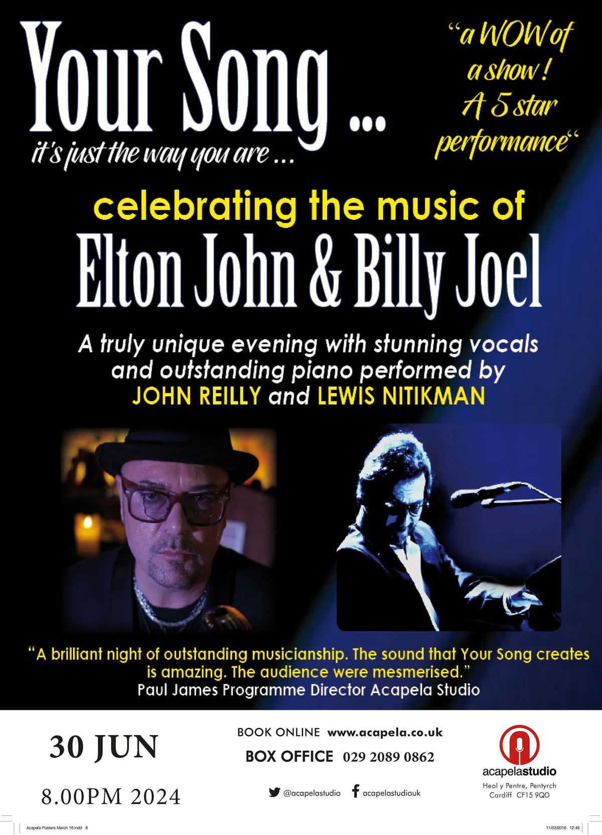 Your Song \u2013 A Celebration of the Songs of Elton John and Billy Joel