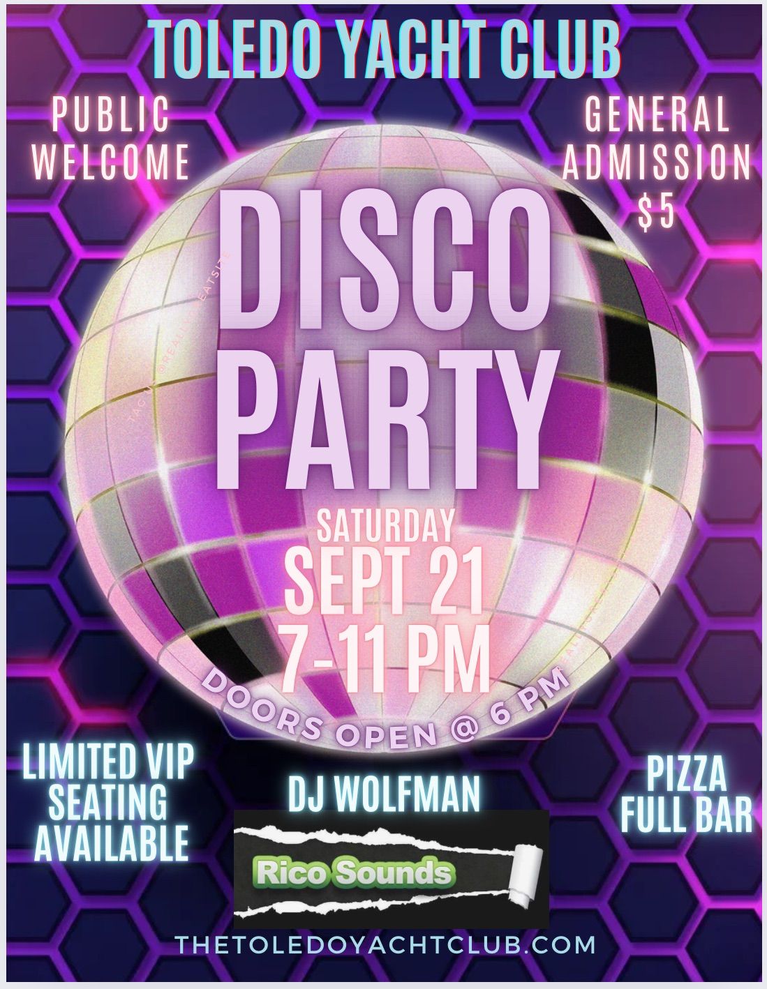 Disco Party at TYC! OPEN TO THE PUBLIC