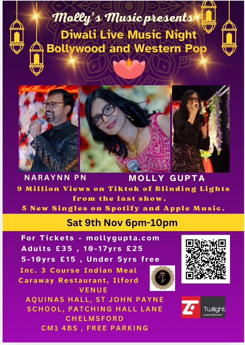 Diwali Live Music Night, Bollywood and Western Pop Show