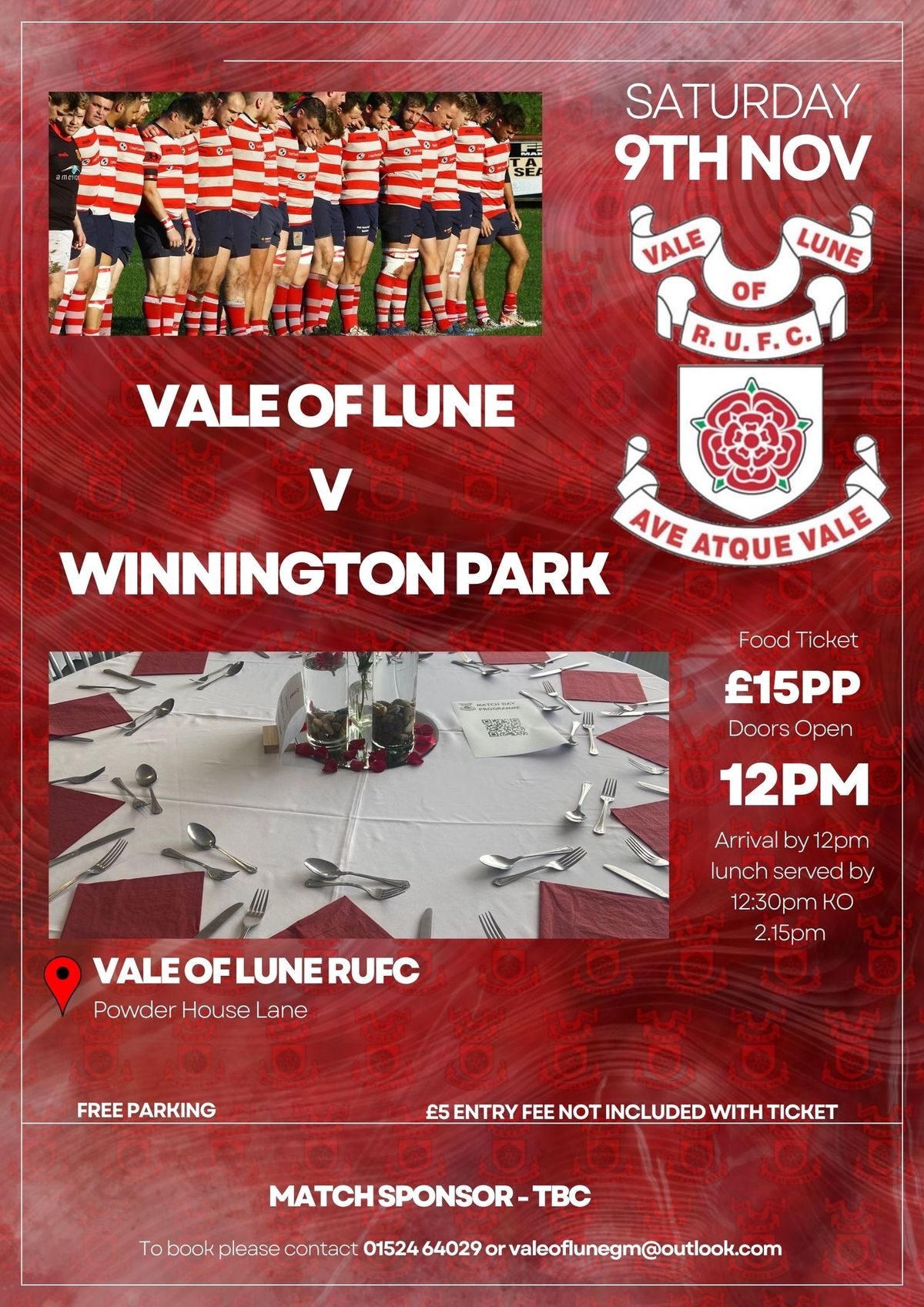 Vale of Lune V Winnington Park 