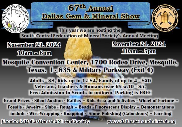 Dallas Gem & Mineral Society Annual Gem & Mineral Show