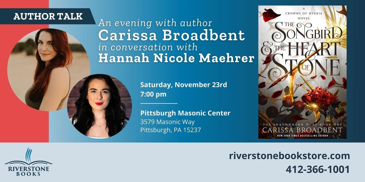 An Evening with Author Carissa Broadbent in Conversation with Hannah Nicole Maehrer