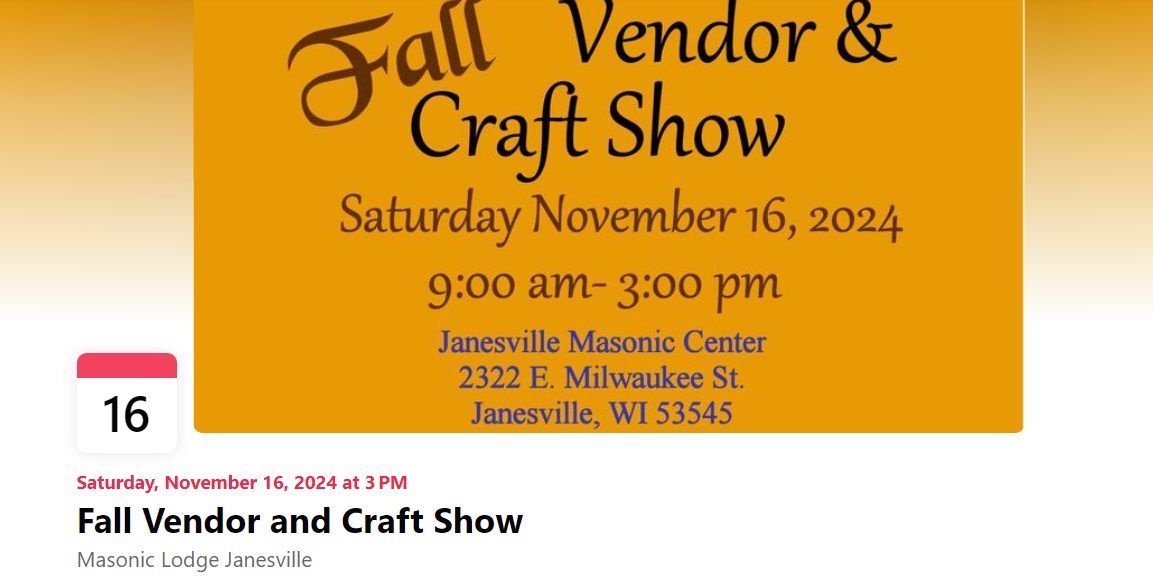 Fall Vendor & Craft Show