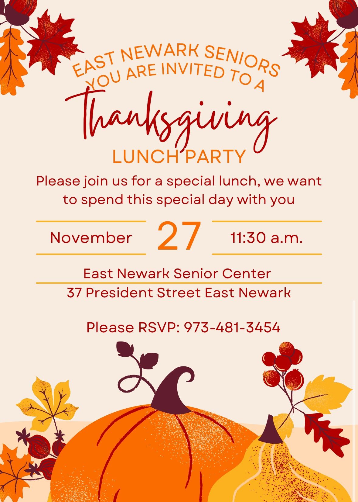 Thanksgiving lunch Party