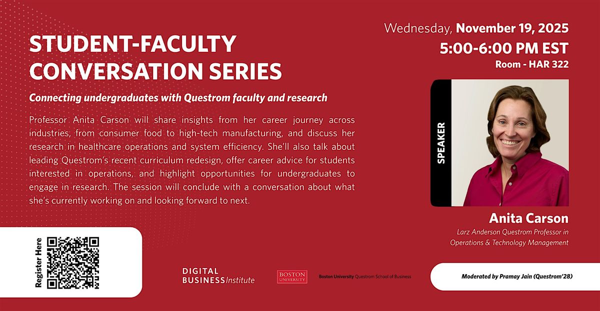 Student-Faculty Conversation Series with Anita Carson