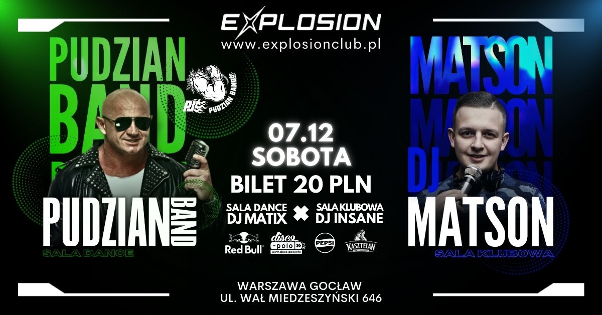 Koncert PUDZIAN BAND, sala klubowa DJ MATSON