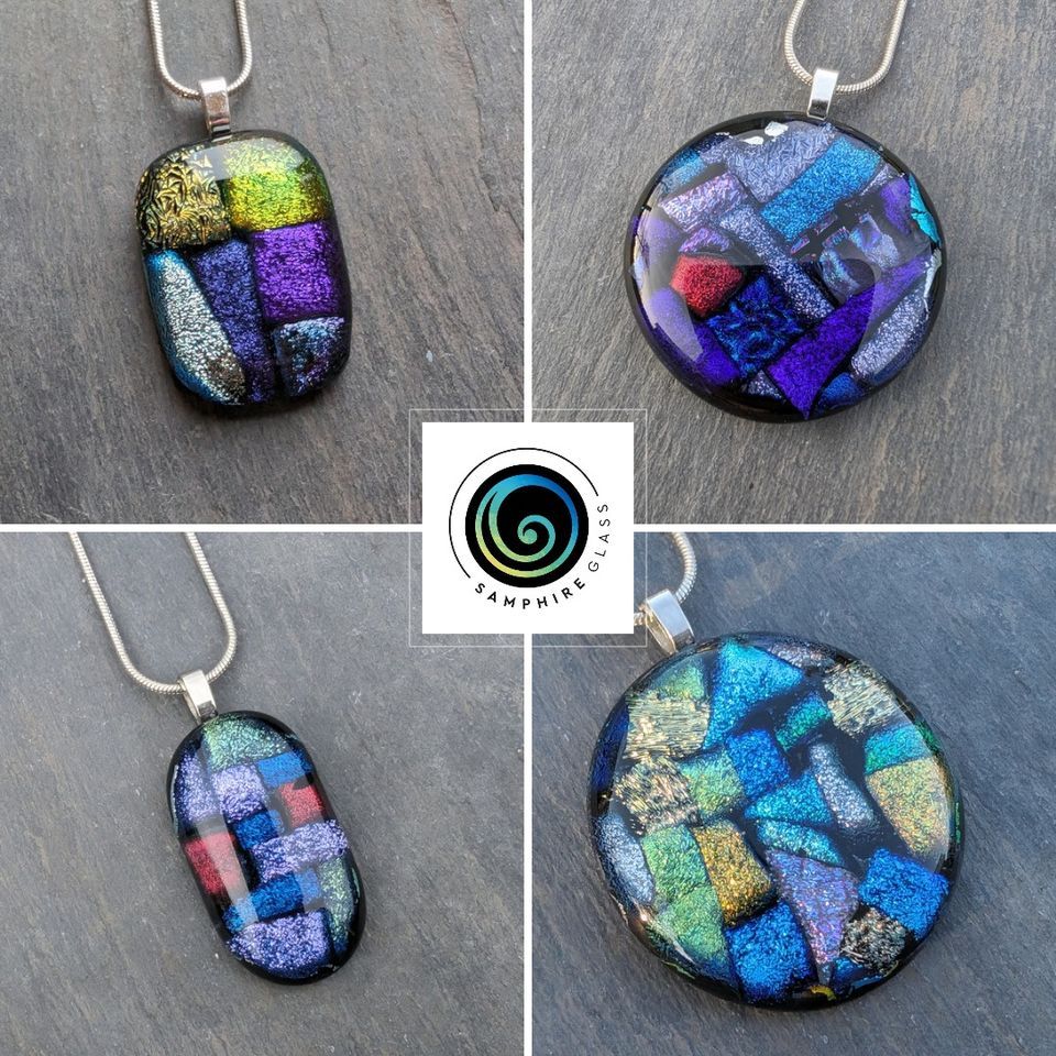 Workshop with Phillip Cox, Patchwork Dichroic Glass Jewellery. 
