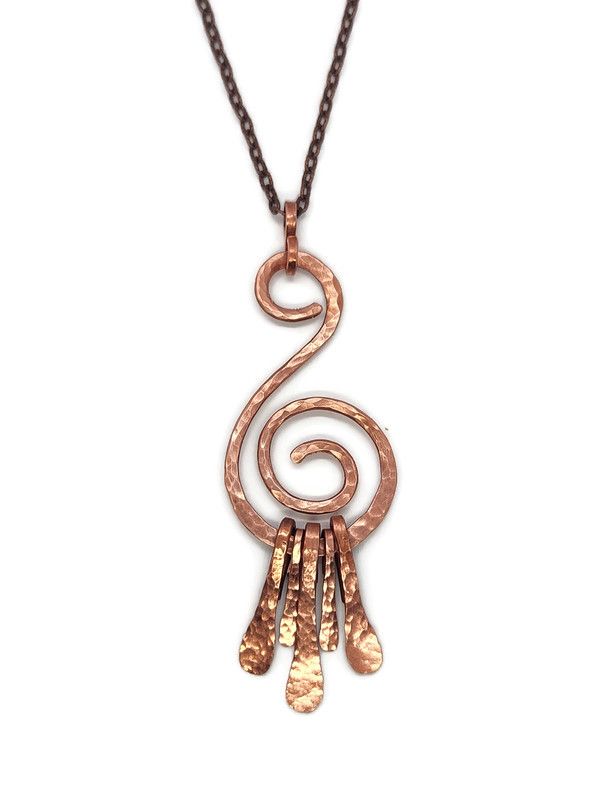 Hammered Spiral Necklace