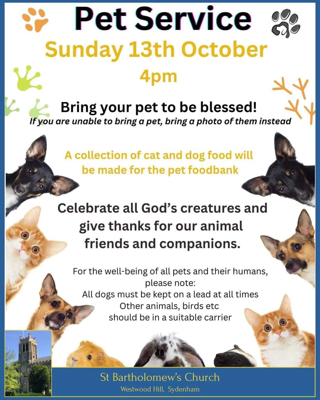 Pet service - St Bartholomew's church 