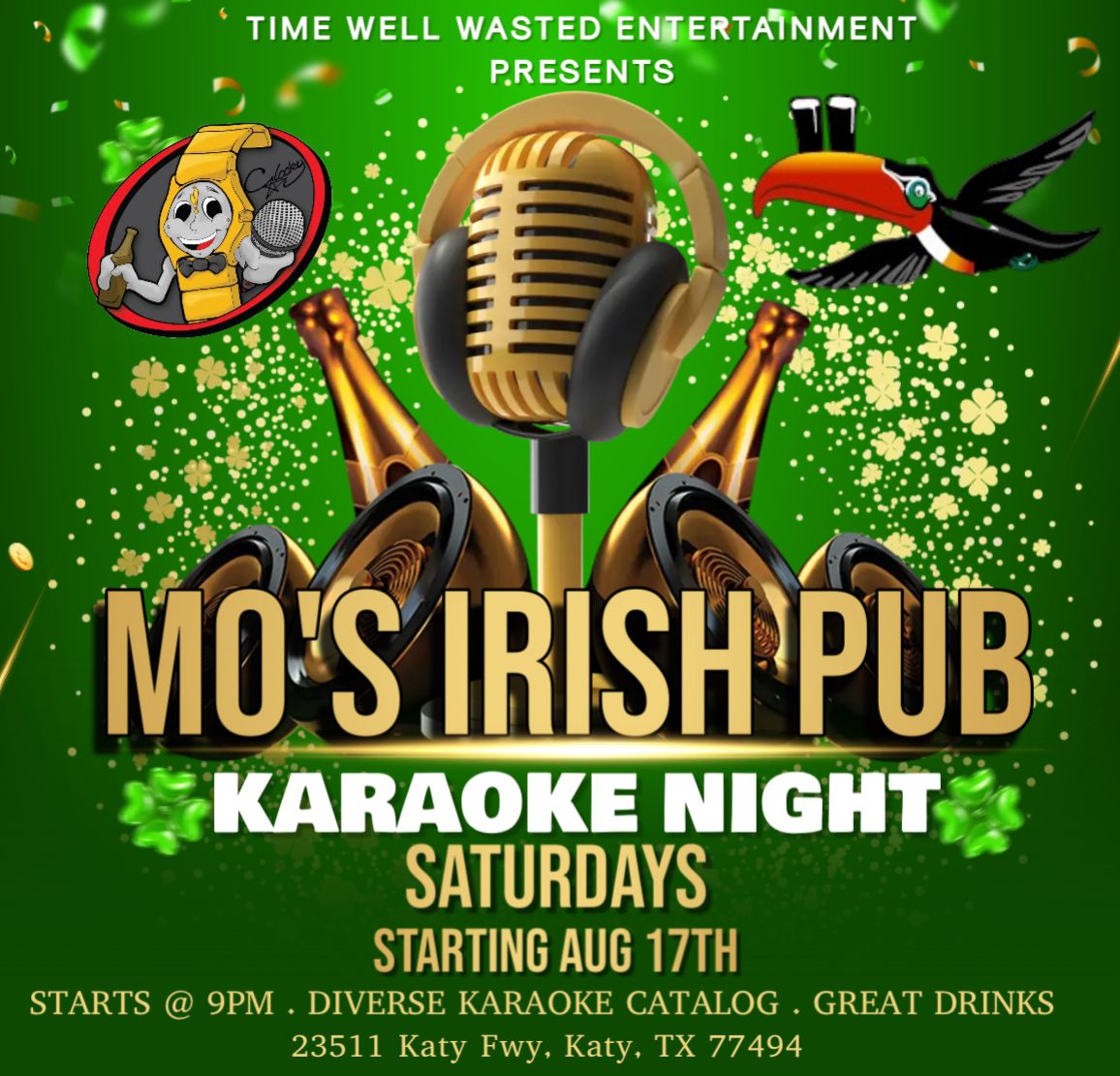 Saturday Night Karaoke @ Mo's Irish Pub- Katy