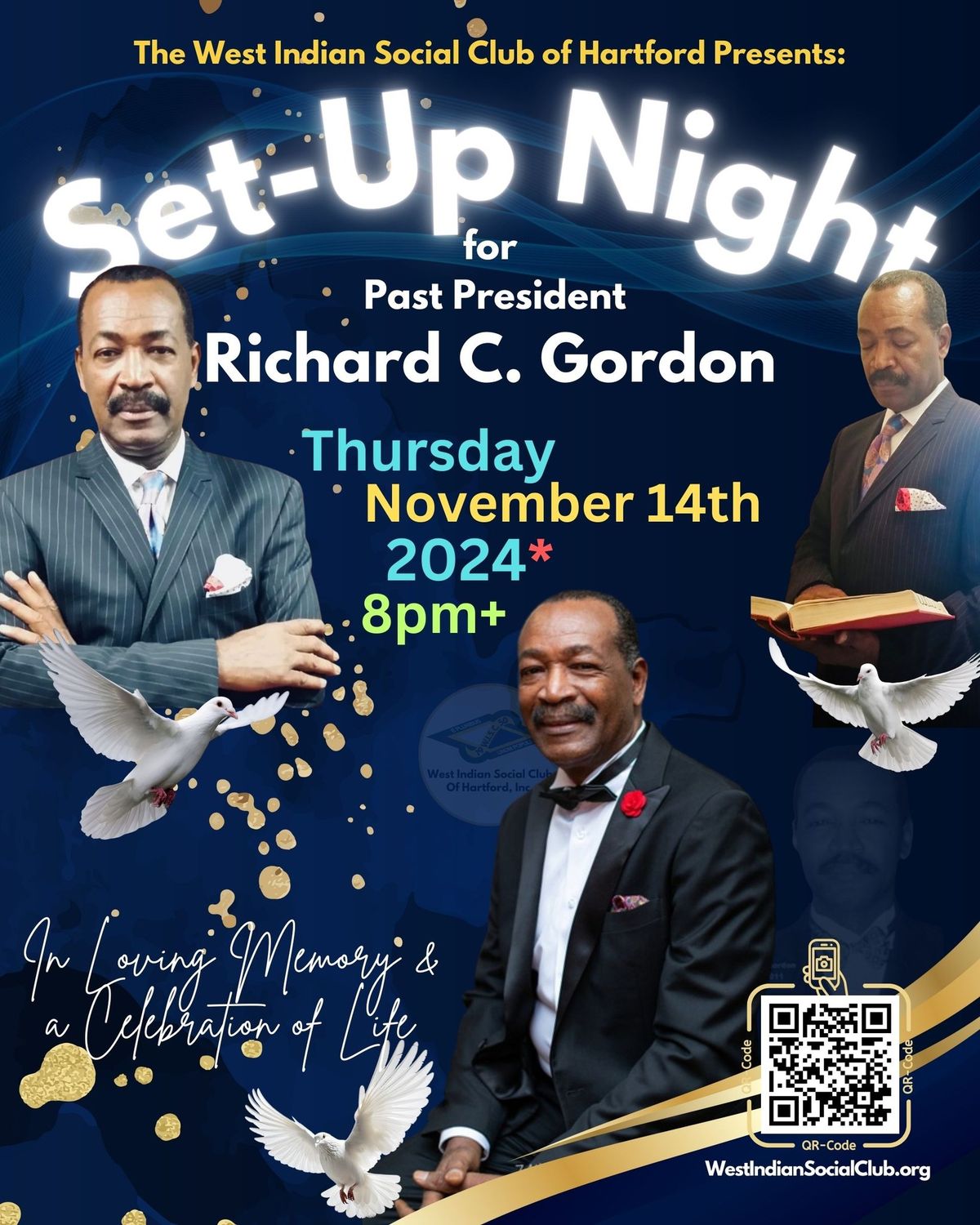 Set-Up Night for Past President Richard C. Gordon - In Loving Memory & the Celebration of Life.