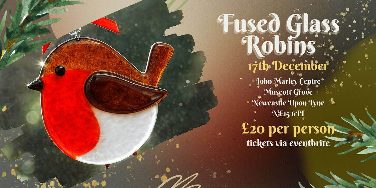 Fused Glass Robin Suncatchers