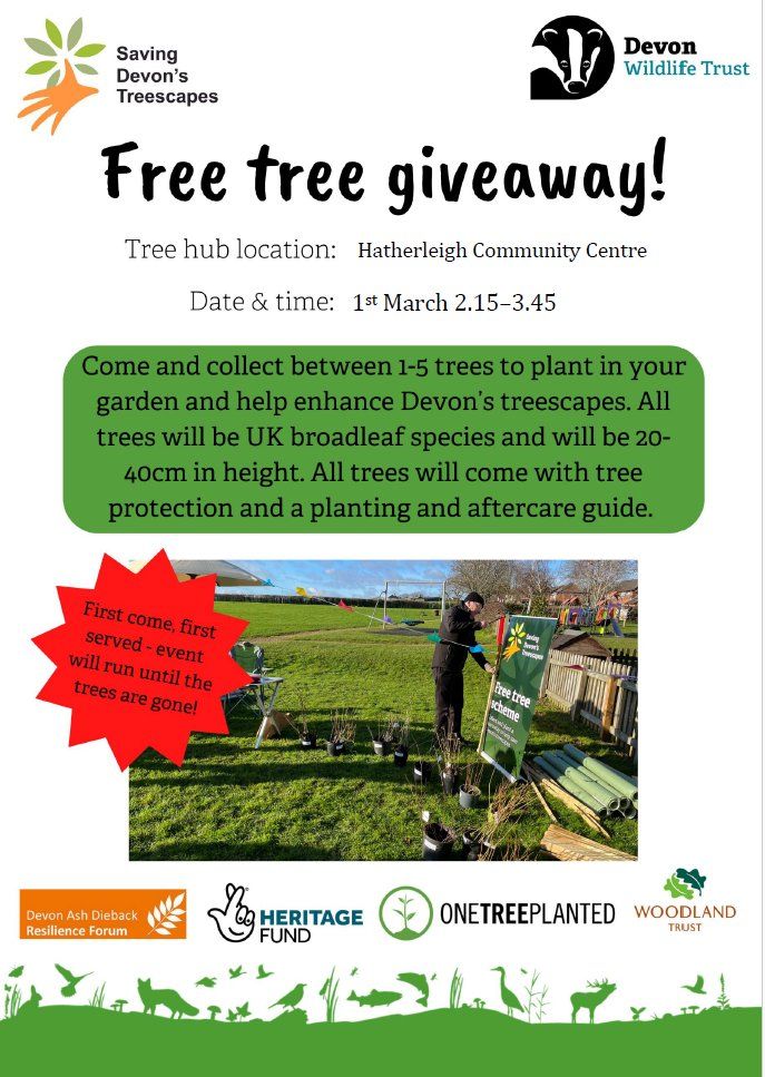 Free Tree Giveaway at Hatherleigh Repair Caf\u00e9 