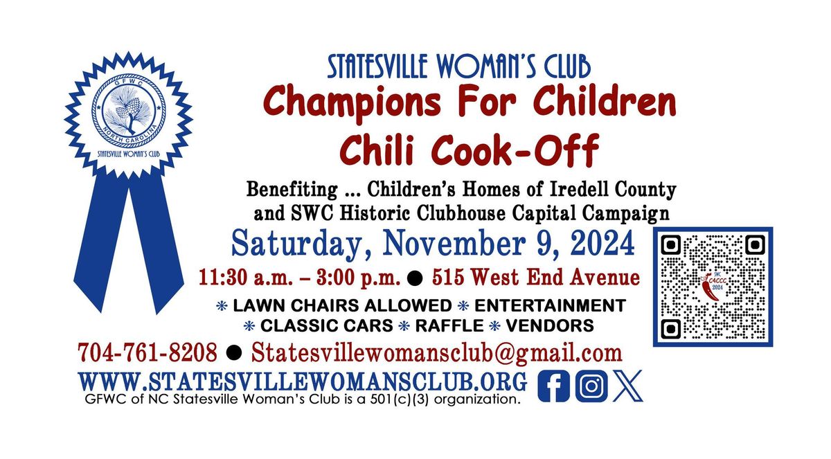 Statesville Woman\u2019s Club - Champions For Children Chili Cook-Off