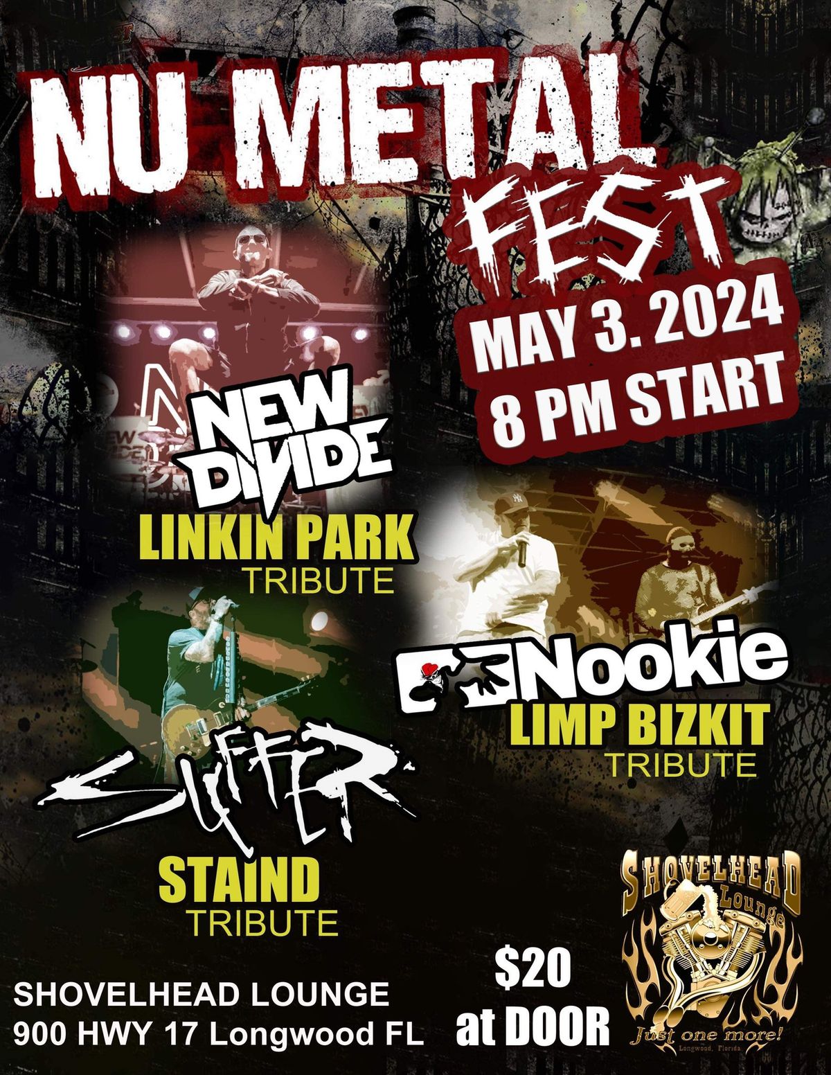 Nu Metal Fest: Tributes to Linkin Park, Limp Bizkit, & Staind at Shovelhead (Longwood, FL)