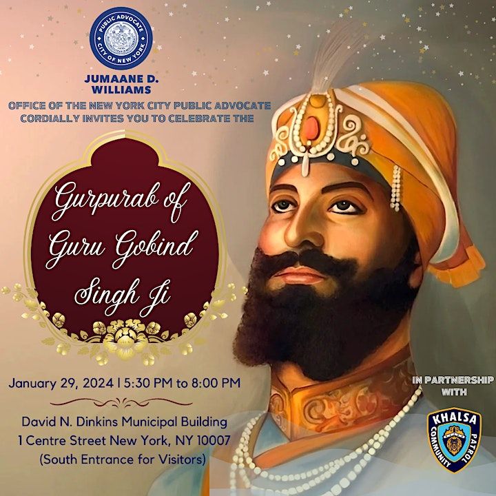 Gurpurab of Guru Gobind Singh Ji, The David N. Dinkins Manhattan