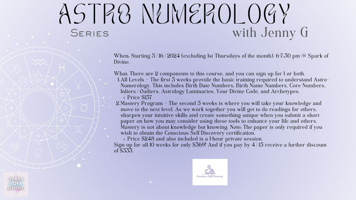 Astro numerology Series with Jenny G