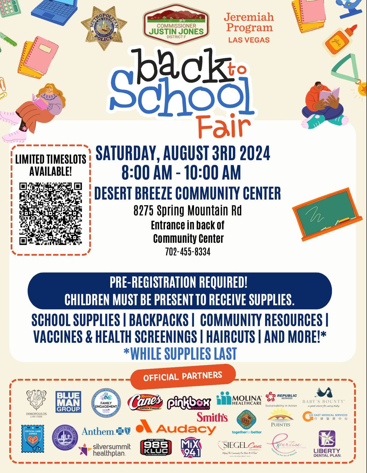 Back to School Fair | FREE School Supplies, Backpacks, Community Resources, Haircuts, & More!