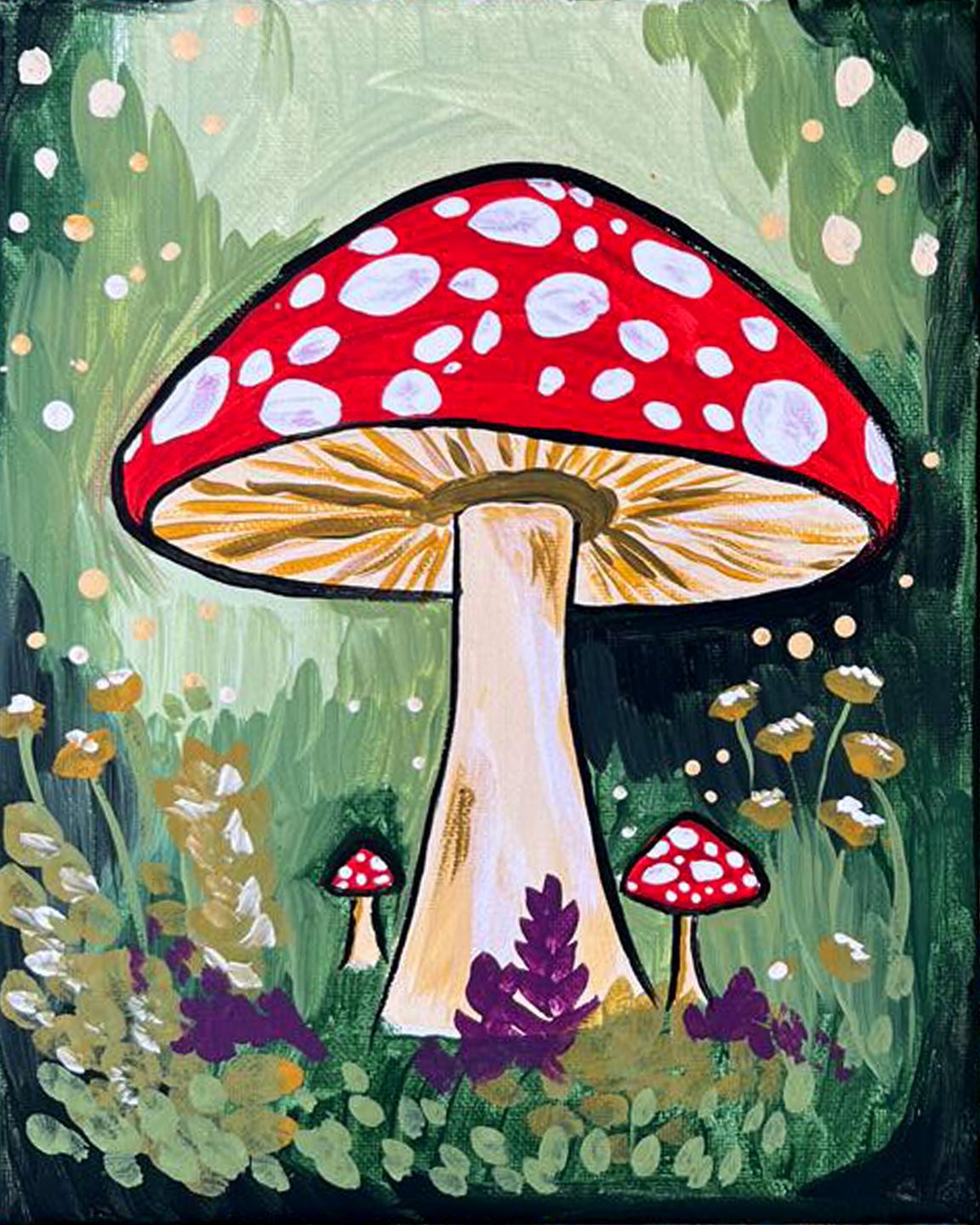 Create Art Together - Let's paint a whimsical mushroom!