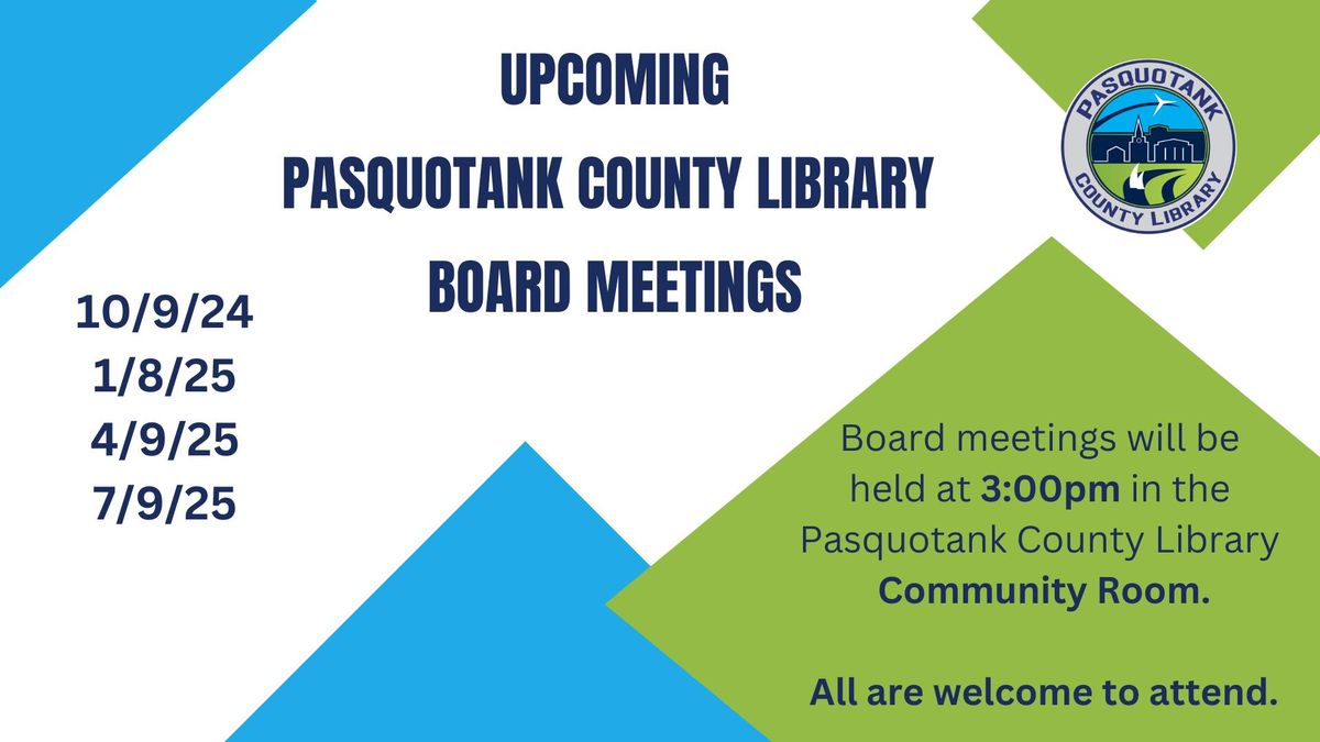 Pasquotank County Library Board Meeting