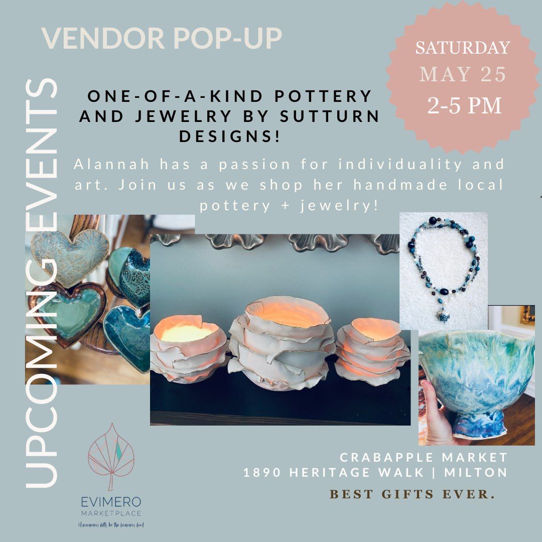 Pop-Up Time! Come and meet Sutturn Designs Pottery