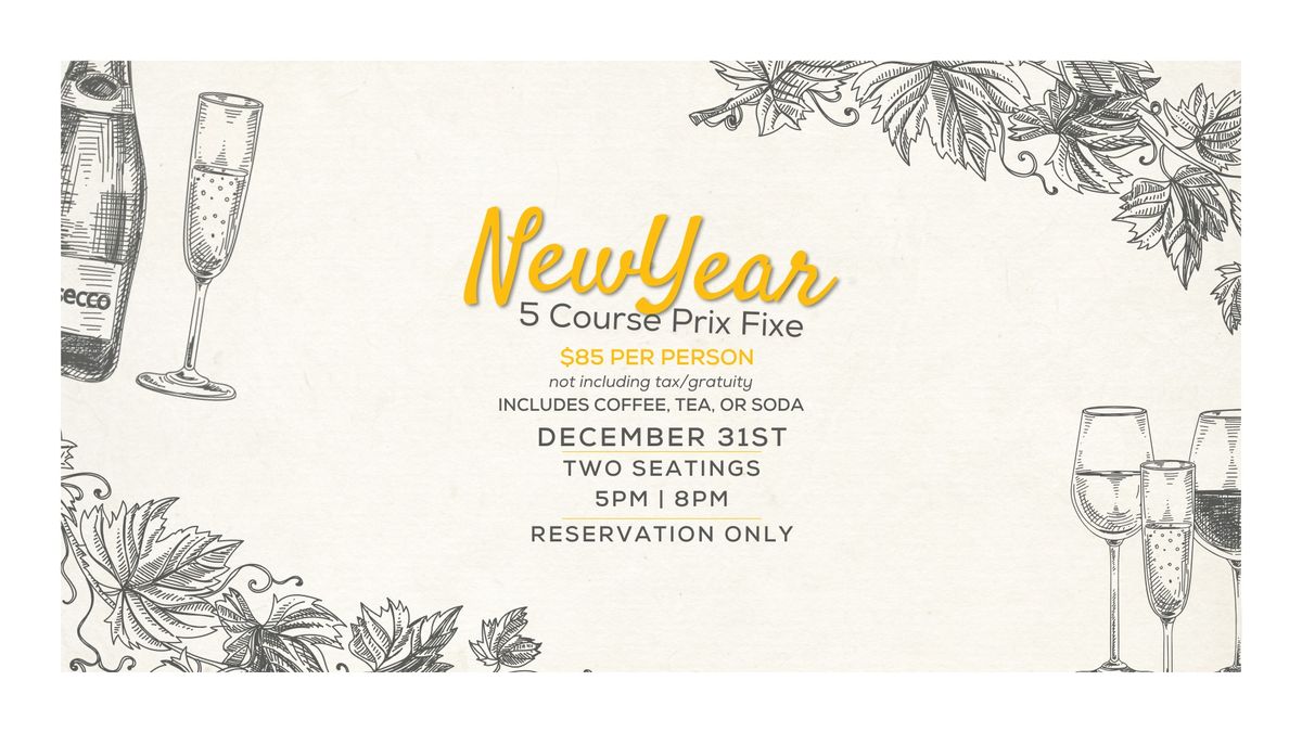 New Year 5 Course Prix Fixe