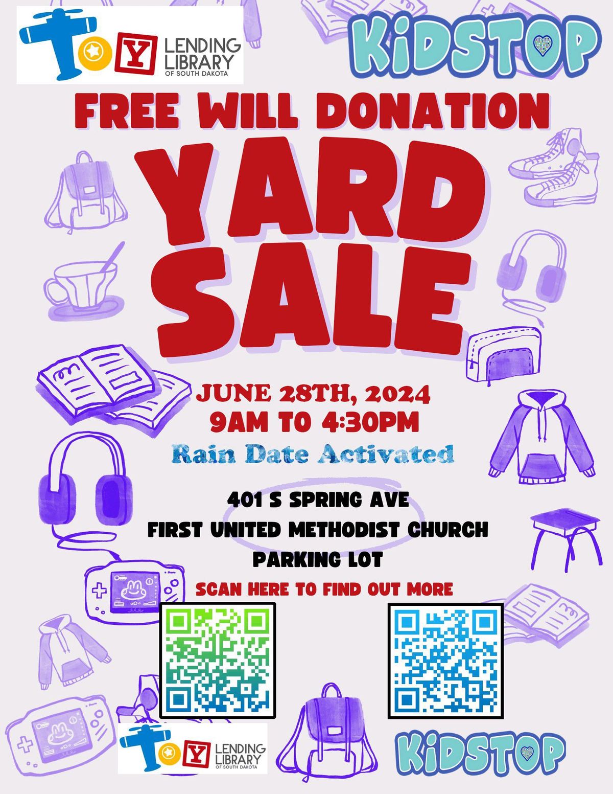 Free Will Donation Yard Sale