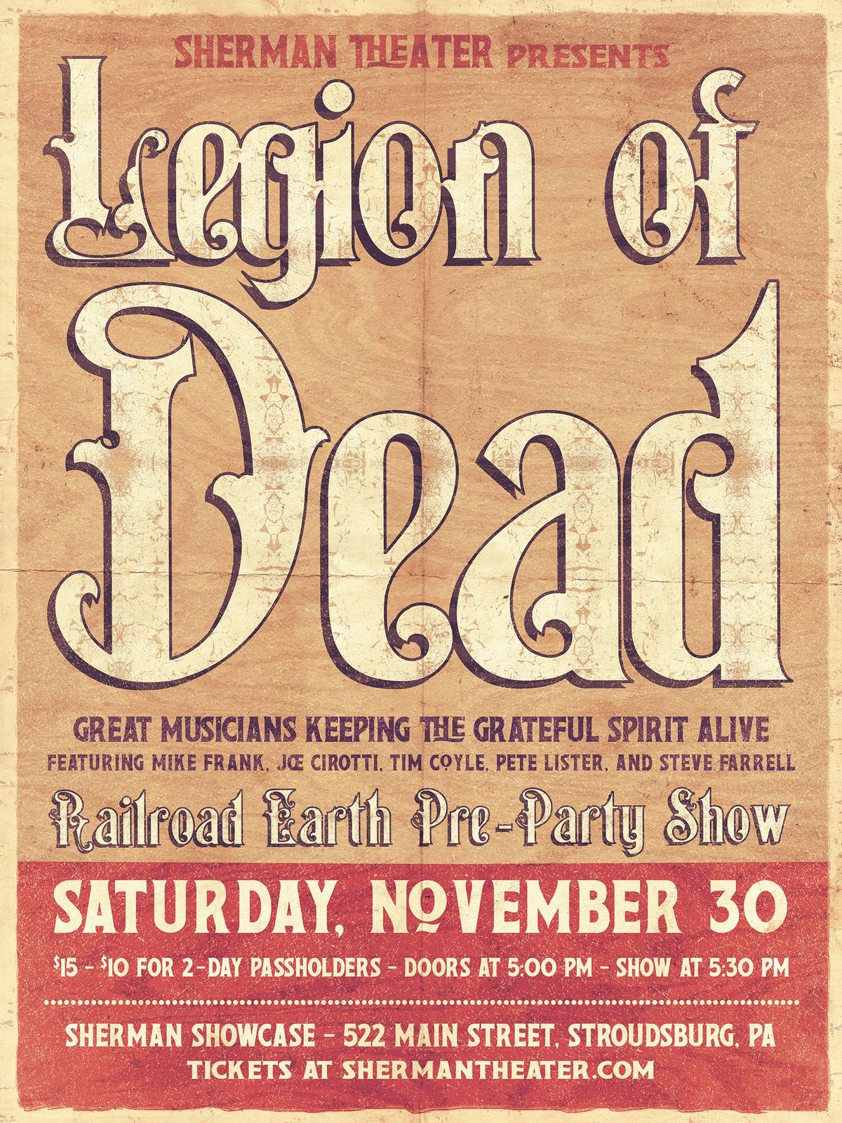 Legion of Dead - Railroad Earth Pre-Party 2024