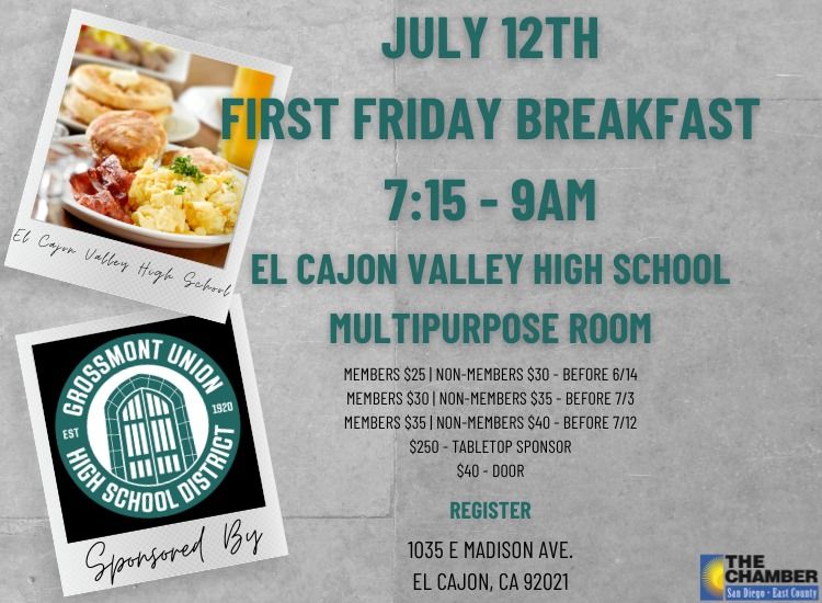 7\/12 First Friday Breakfast at El Cajon Valley High School