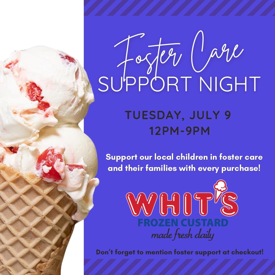 Foster Care Support Night at Whit\u2019s Frozen Custard