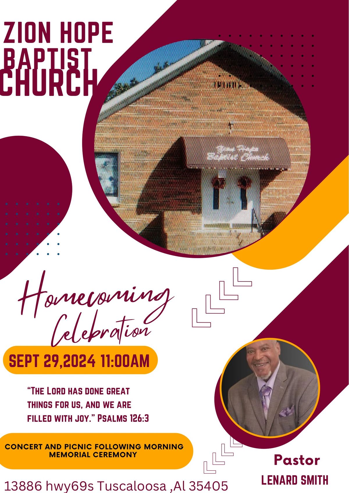 Zion Hope  Baptist homecoming celebration 