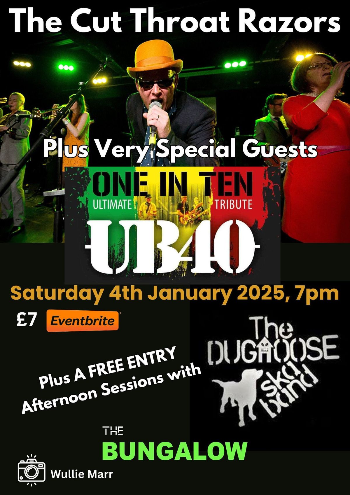 THE CUT THROAT RAZORS Plus UB40 By One In Ten with The Dughoose SKA Band Afternoon session